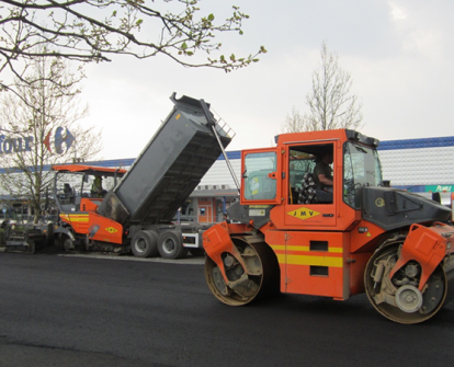 Réfection du parking du complexe commercial Carrefour à Boncelles