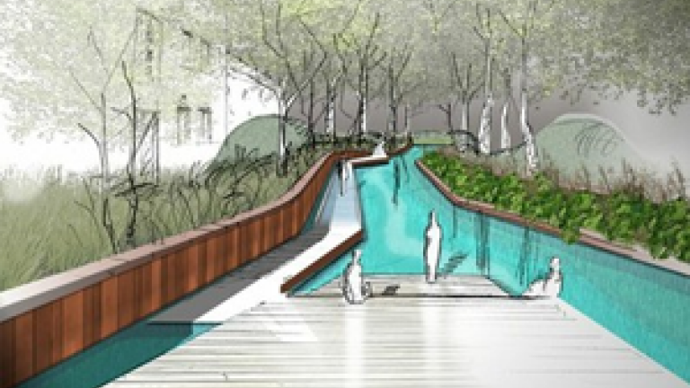 La rivière Démer à ciel ouvert